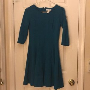 3/4 Sleeve Teal Dress